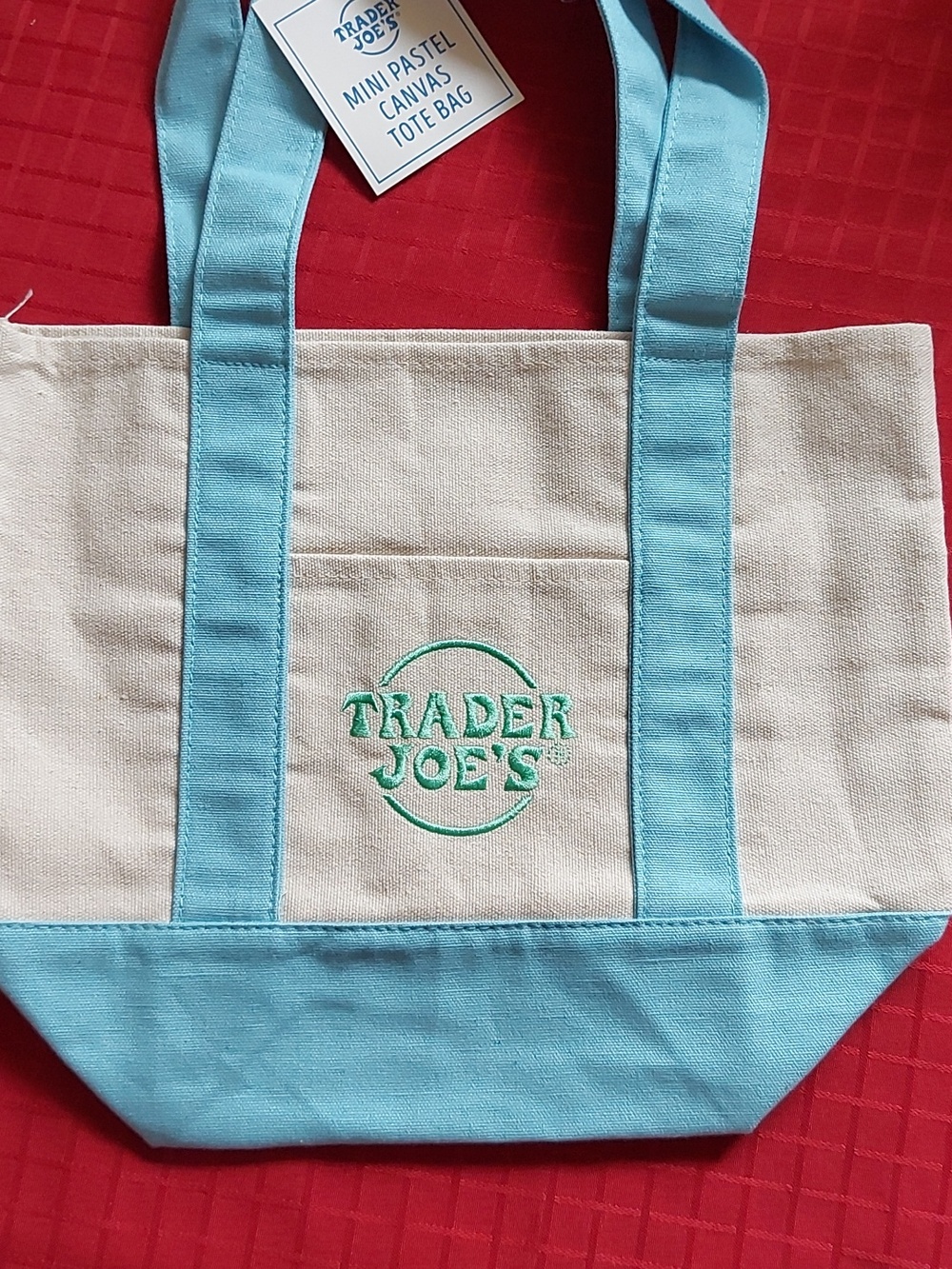 NWT Mini Trader Joe's Small Blue Tote Bag